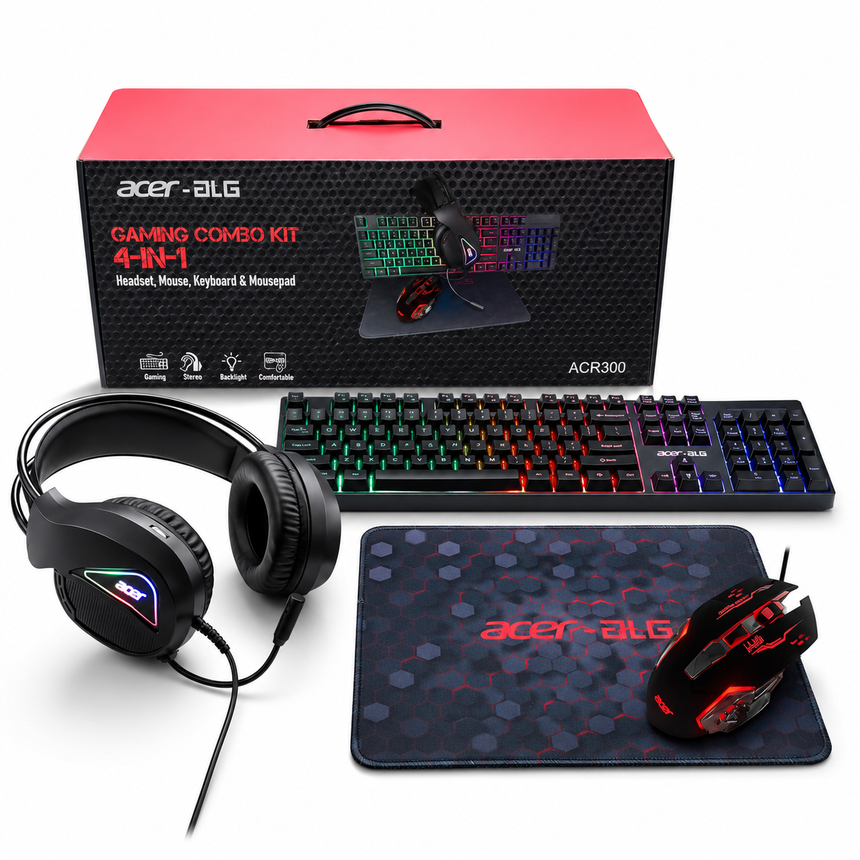 4 in 1 Wired Gaming Combo