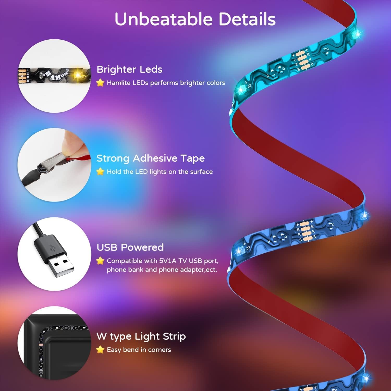 5V USB LED Strip Light