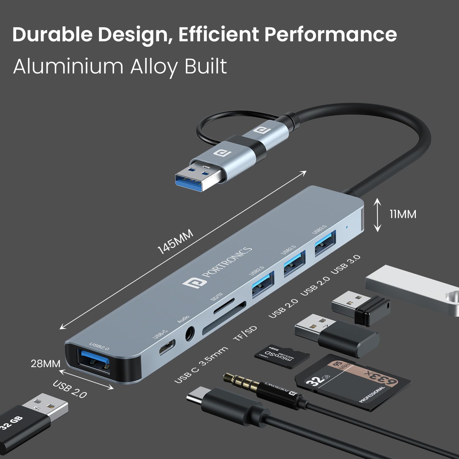 Portronics Mport 8 Plus Dual Plug