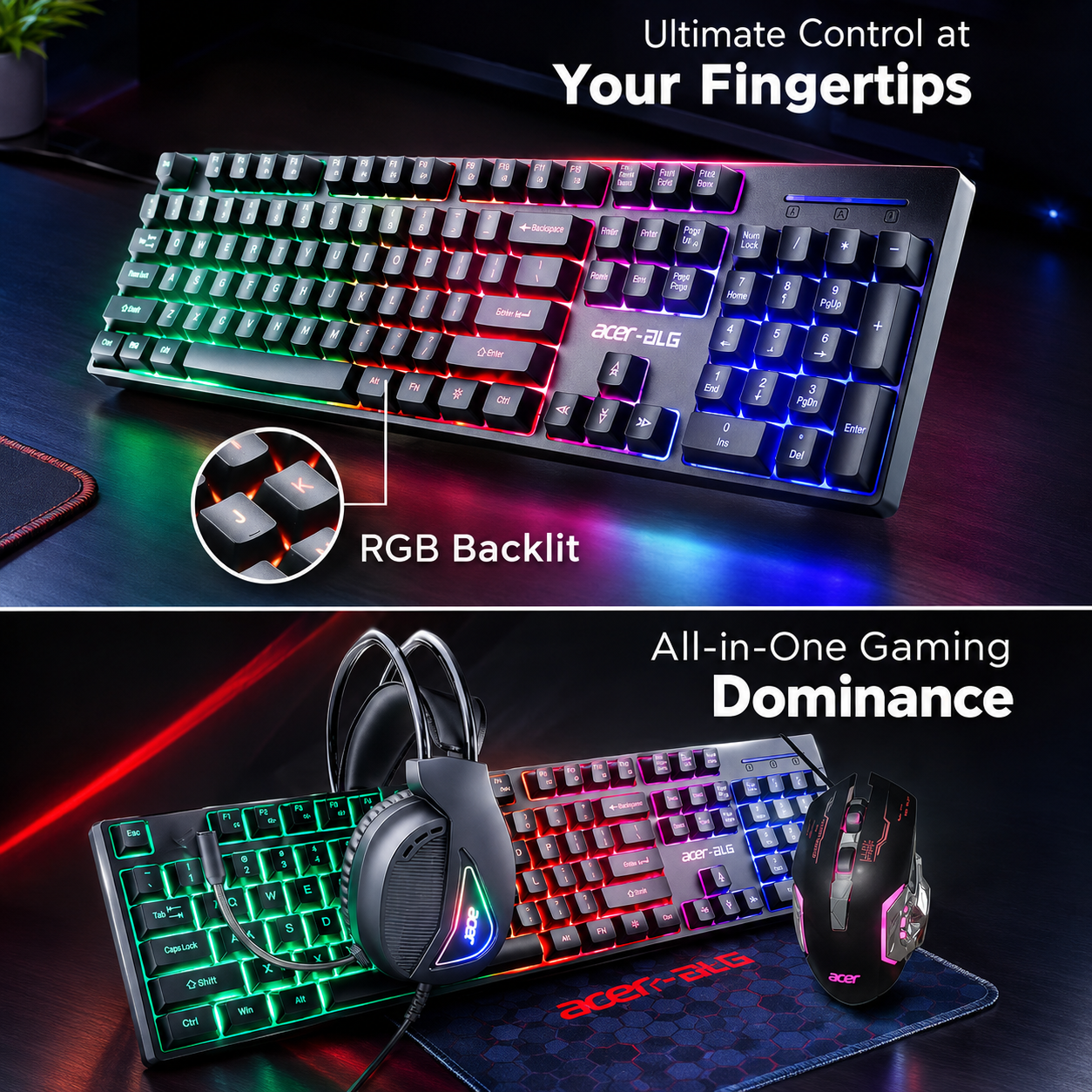 4 in 1 Wired Gaming Combo